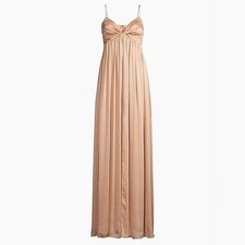 $285 BHLDN Sachin & Babi Jessica Crinkled Georgette Formal Champagne Gown Size 2