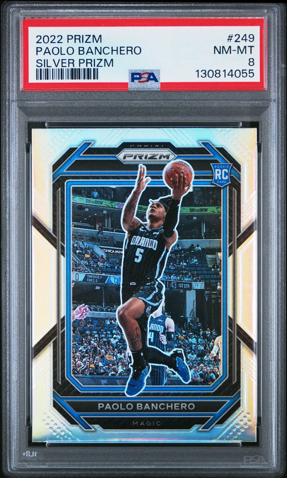 PSA 8 2022 Panini Prizm Paolo Banchero Silver Rookie RC #249