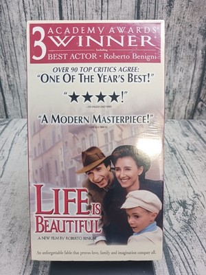 Life Is Beautiful (VHS, Blockbuster Video) Re-Seal 