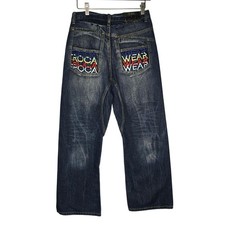 RARE Vintage Rocawear Boys Jeans Size 14 Waist 29 Embroidered Denim