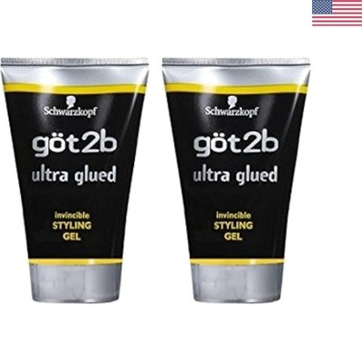 Got 2b Ultra Glued Invincible Styling Gel 1.25 oz - Long-Lasting Hold 2 Pack