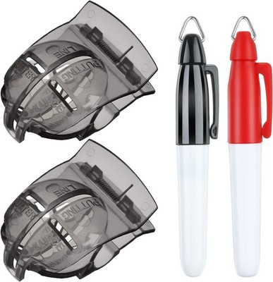 WILLBOND 2 Pieces Golf Ball Line Marker Tool Marking Alignment Putting Black 