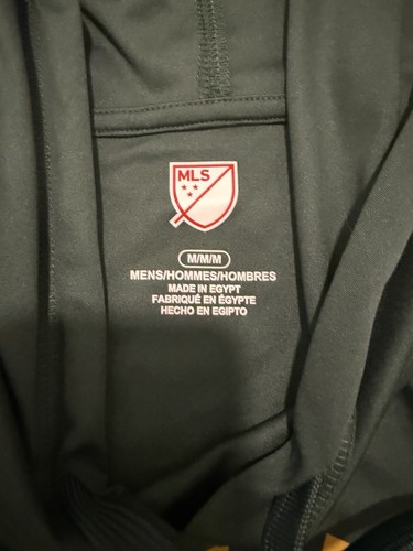MLS Portland Timbers Soccer Long Sleeve Shirt W/Hoodie Sz Medium Green Gold - Picture 5 of 6