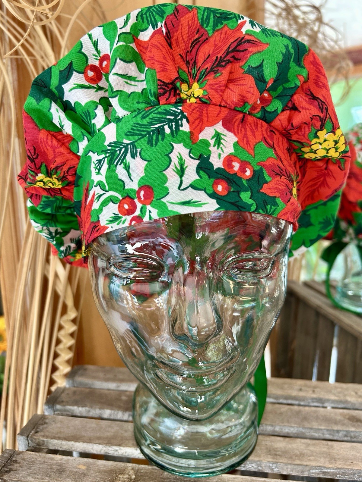 Christmas Bouffant Scrub Hats, Set Of 4 Different Hats, MaryAngel Boutique, USA