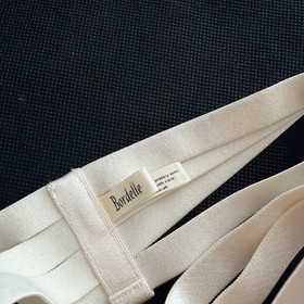 Atelier Bordelle Webbed Garter (Pair) Bondage Lingerie Black Satin Designer