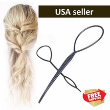 2PCS Topsy Tail Hair Braid Tool Set   Easy Ponytail Maker Loop Styling Tool