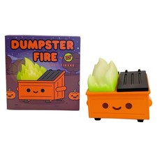 100 Soft Dumpster Fire Magical Fire Glow In The Dark Edition Vinyl Figure GITD