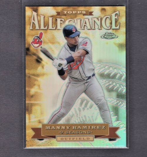 2000 TOPPS CHROME ALLEGIANCE REFRACTOR #TA9 MANNY RAMIREZ INDIANS SP MINT #/100