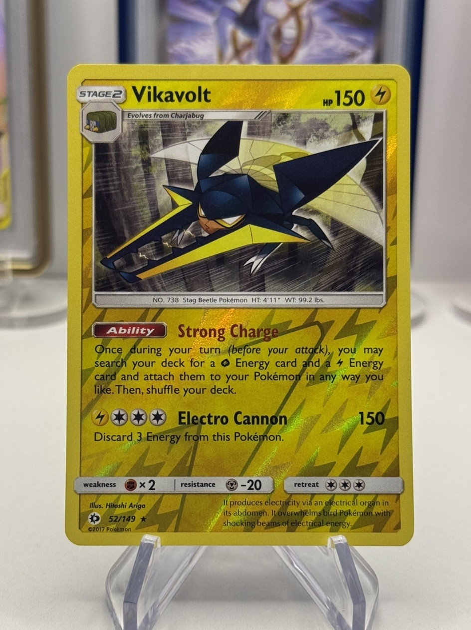 Vikavolt 52/149 Holo SM Base Set Pokemon Reverse Holo LP