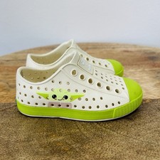 Native Star Wars Jefferson Baby Yoda Grogu Shoes Green Size C6 Waterproof