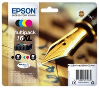 Epson 16XL C13T16364012 Originale Druckerpatronen Schwarz, Cyan, Magenta, Gelb