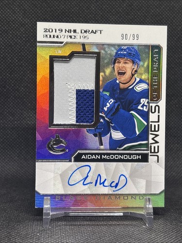 2023-24 Black Diamond AIDAN MCDONOUGH Jewels Of The Draft /99 Patch Auto