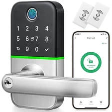 Keypad Smart Door Lock with Handle: Keyless Entry Door Lock - Smart Lock for ...