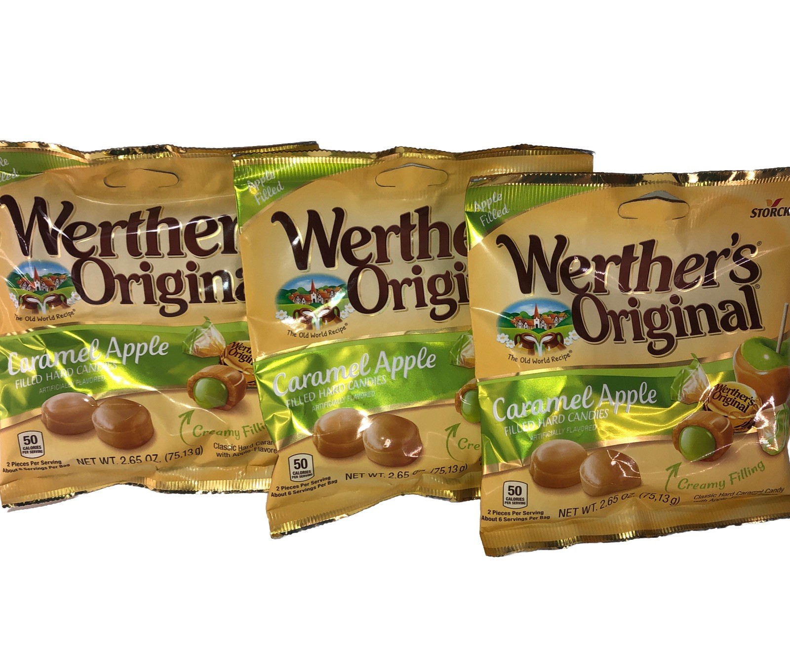 3 - Caramelos Werthers Original Caramelo Duro con Relleno Suave de Manzana