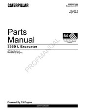 Caterpillar Cat 336D L Excavator Parts Catalog Manual ser J2F1-Up THX16790-Up