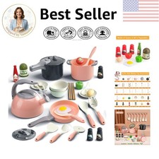 Interactive 32-Piece Kitchen Set for Kids - Safe, Colorful, and Fun Playtime