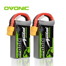 2X OVONIC 3S 1300mAH LiPo battery XT60 for Black Widow 260 FPV Racing Drone RTF