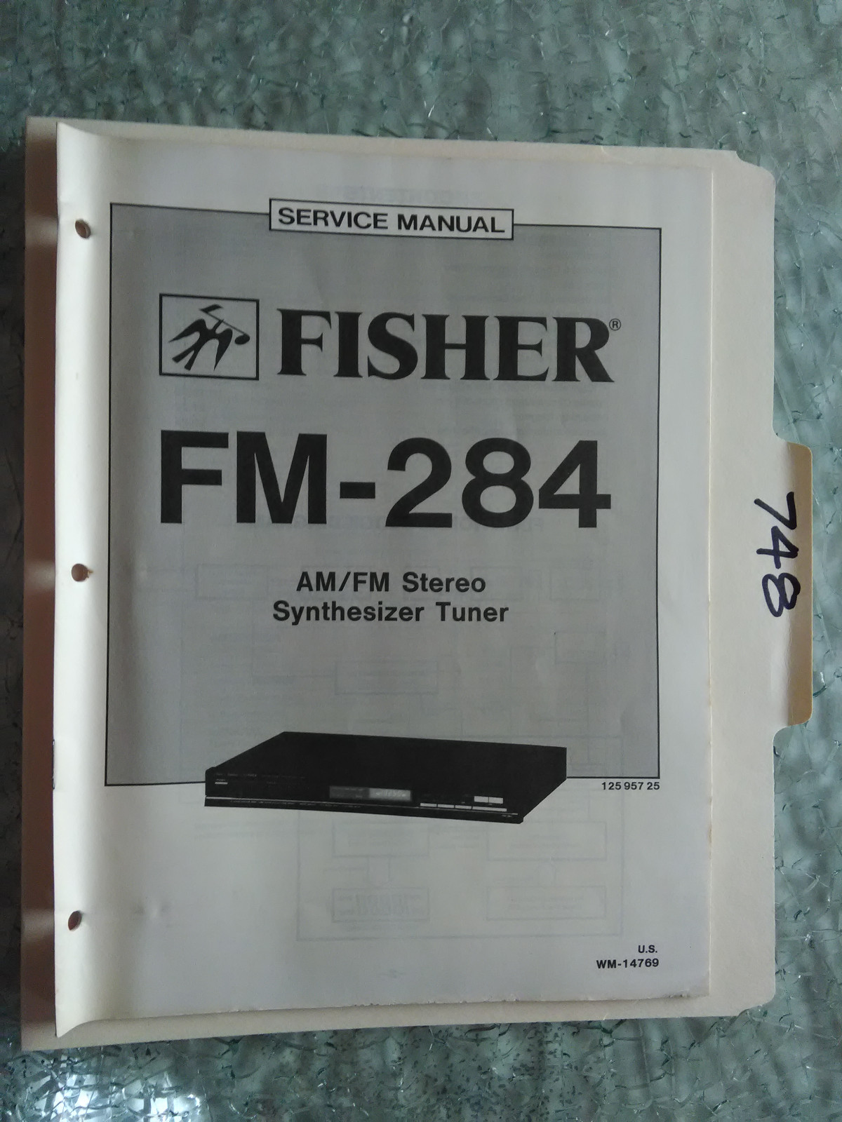 Fisher FM-284 Original Service Manual for Stereo Tuner Radio Repair