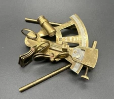 Antique Brass Marine Sextant Collectible Vintage Nautical Ship steampunk A66