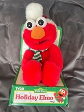 Sesame Steet Elmo Tyco holiday Elmo 1996 plush. New in box 