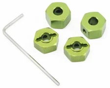 CNC Mach Aluminum Lock-Pin Hex Adapter ST Racing Green SPTST365412G