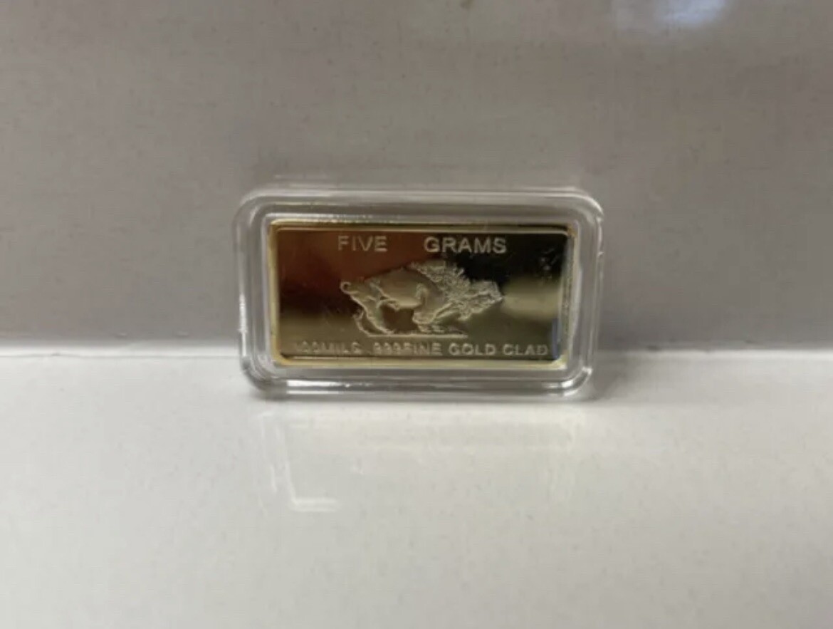 5 Gram Gold Buffalo Bullion Bar .999 Fine 24k Gold Bars eBay