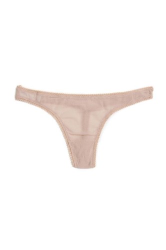 Tanga de malla de champán OnGossamer Gossamer Hip-G 3512 NUEVA cuerda g desnuda - Imagen 3 de 4