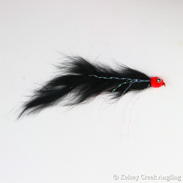 black streamer fly