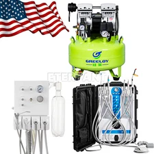 Dental Unit Air Compressor 4H/Turbine Unit 4H/24L Oil-Free Air Compressor US