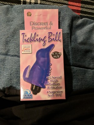 Tickling Bill 3-Speed Push Button Vibrator Purple - Superior Soft TPR Sex  Toy