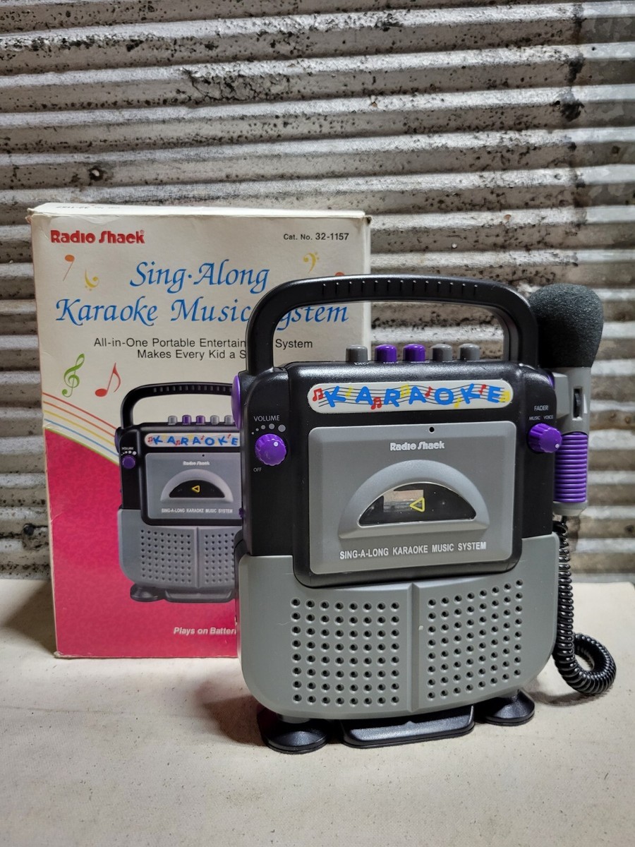 Vintage 1980s Radio Shack Sing Along Karaoke Music System