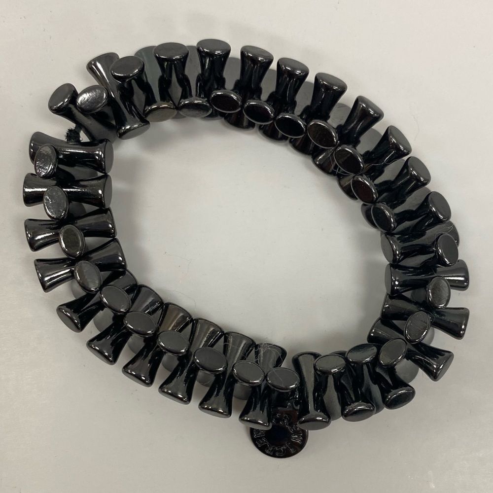 J. Crew interlocking link hematite stretch bracel… - image 3