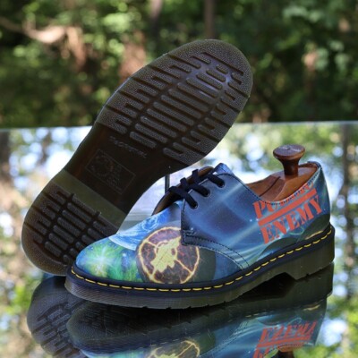 Dr. Martens 3-Eye 1461 Supreme Public Enemy Men's Size 9 Black