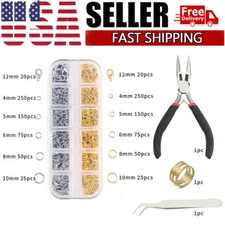 DIY Chain Ring Hook Lobster Claw Clasp Set for Necklace Bracelet Jewelry