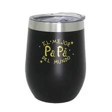 Ezprogear 12 oz Greatest Papa El Mejor Papa Del Mundo Stainless Steel Tumbler