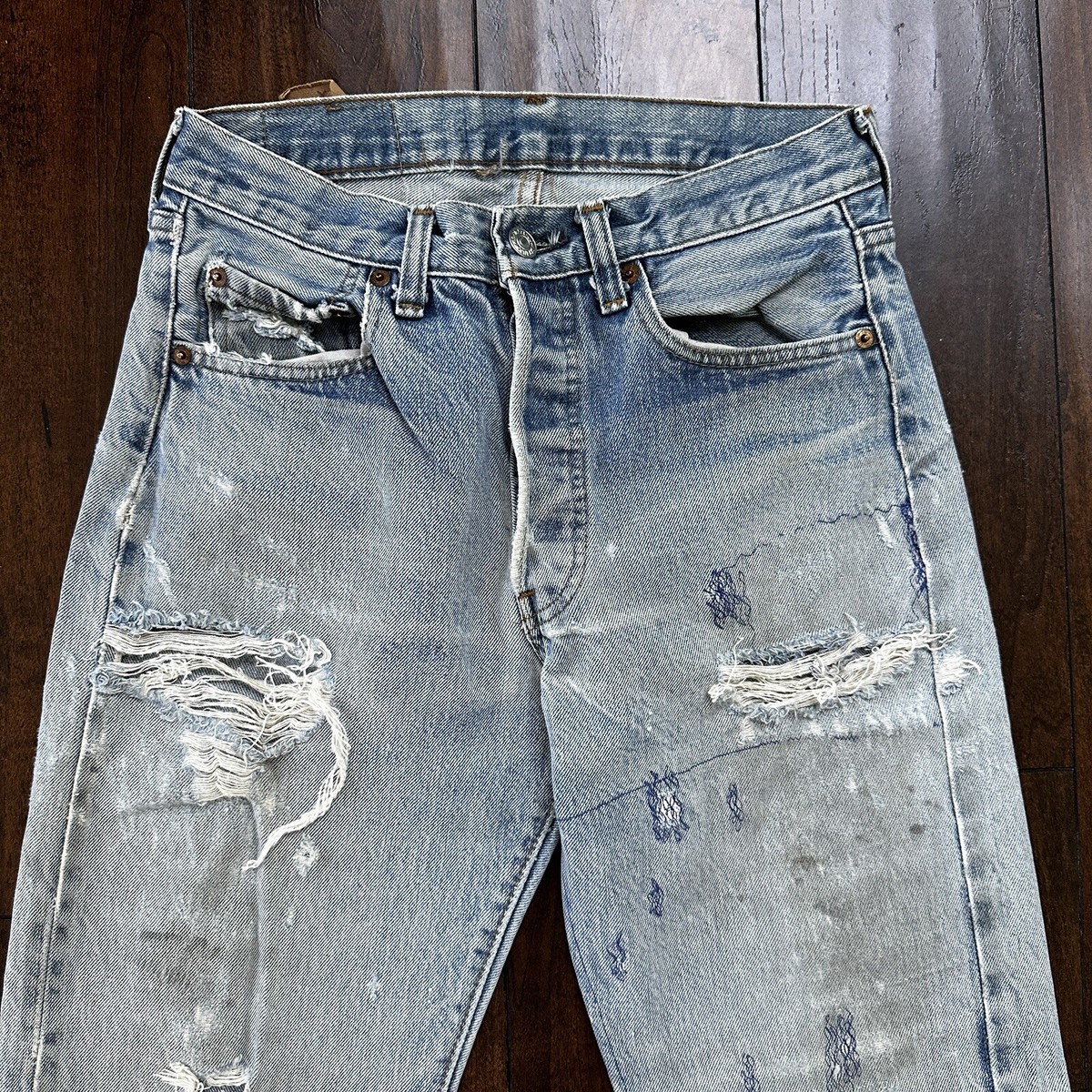 Levis Vintage 80s Redline Selvedge USA 501 XX Jeans 66 70s Light