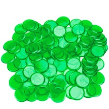 Colored Bingo Chips, Bag of 50, Tokens, Life Counters - GREEN RPG Gaming CCG