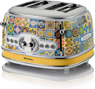 Ariete Toaster 156 Positano, Mediterranes Design, 4 Schlitze Mit Separaten Bedie