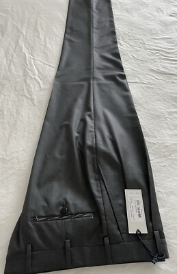 Zanella NWT Dress Pants Size 32 Bennett In Light Grey Wool, Made In Italy
