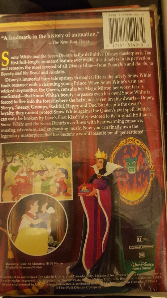 Snow White and the Seven Dwarfs SEALED never opened Masterpiece Collection - Image 2 of 2