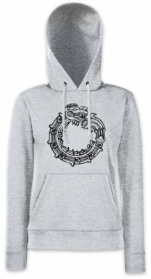 AZTEC OUROBOROS Damen Hoodie Kapuzenpullover Indians Indian Mayans Religion
