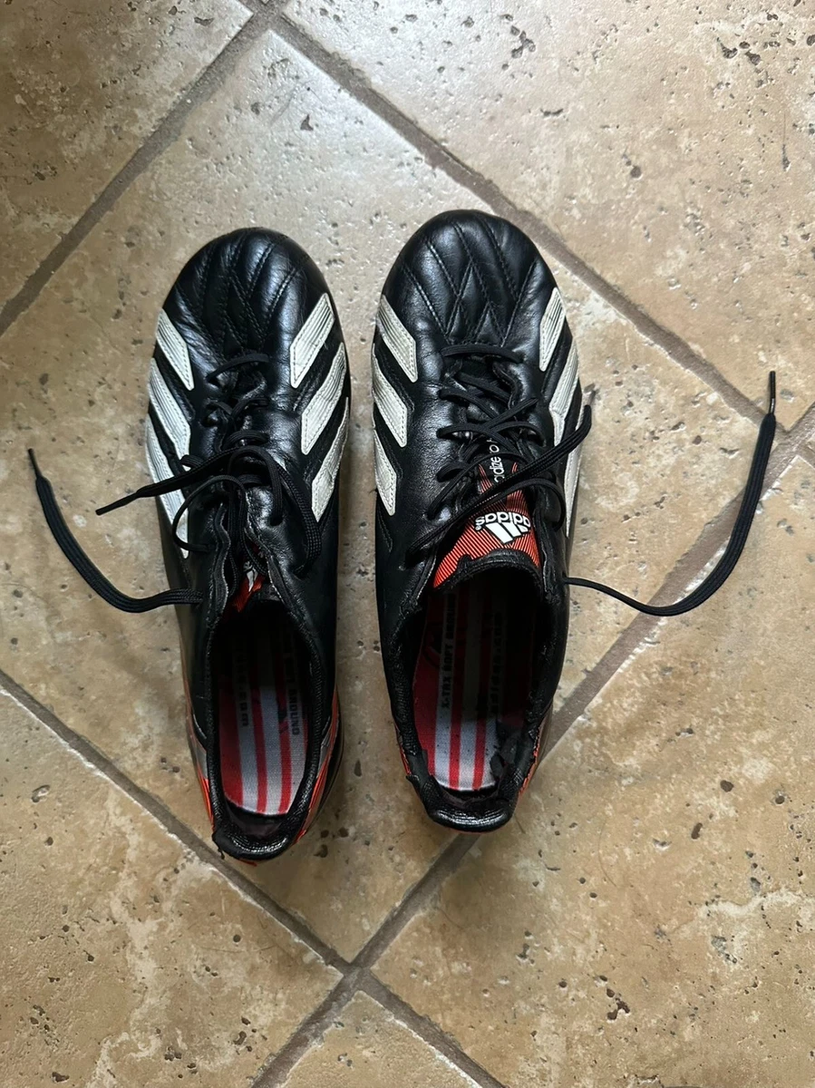 Adidas F50 adizero leather FG black Q33846 RARE boots mens us8 men
