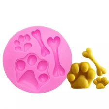 Silicone Paw Bone Mould Mold Chocolate Fondant Sugarcraft DIY Clay Resin