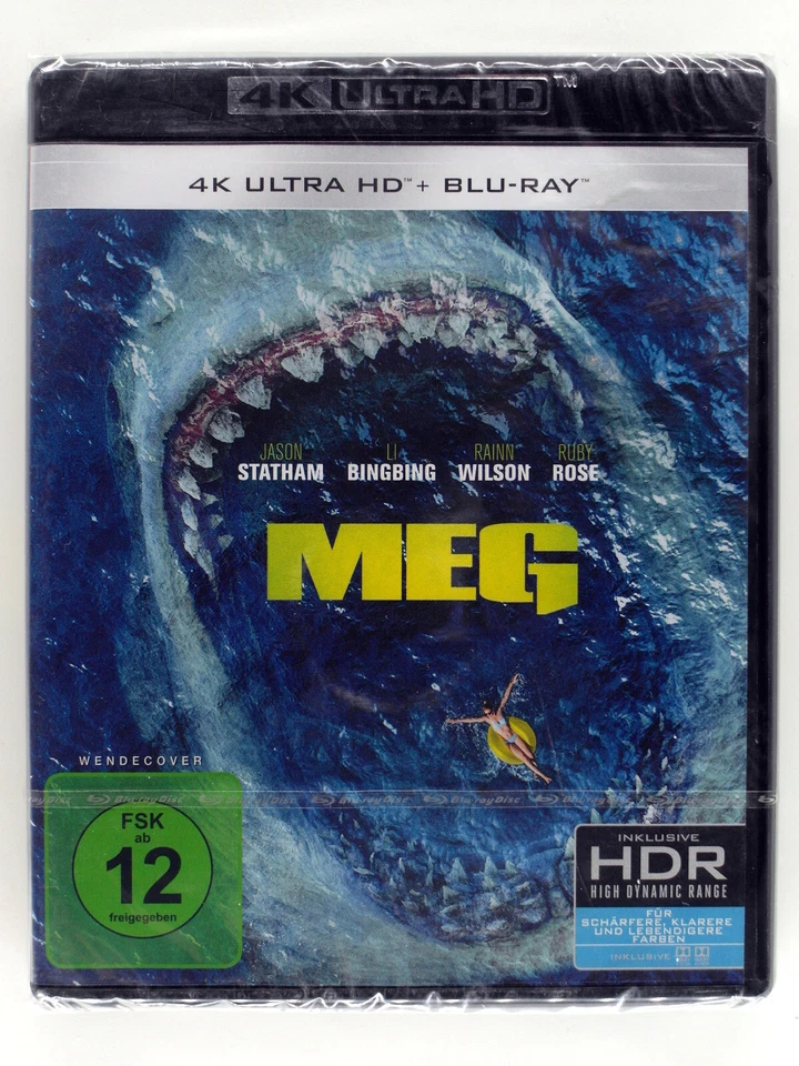MEG - 4K Urzeit- Riesenhai, Horror - Jason Statham, Li Bingbing, Jon Turteltaub - Bild 1 von 1
