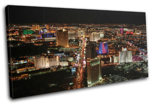 Las Vegas Strip Landmarks SINGLE CANVAS WALL ART Picture Print VA - Picture 1 of 1