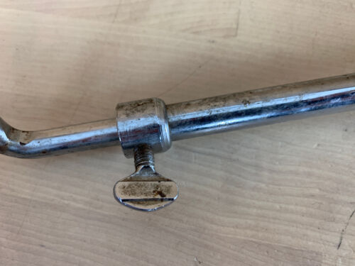 GRETSCH 50s 60s Vtg CYMBAL L-ARM Telescoping Ride Mount Holder Part Round Badge - Picture 4 of 8