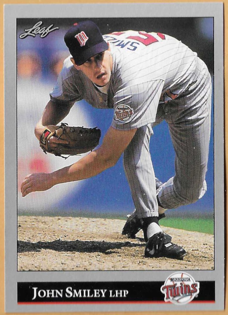 JOHN SMILEY MINNESOTA TWINS #526 no dot inc - LEAF NM-MT 1992