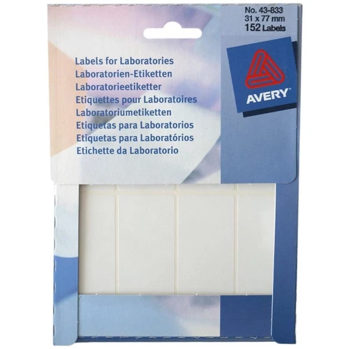 Avery 152x Universel Klebe-Etiketten Blanc 31x77mm Autocollant Laboratoire