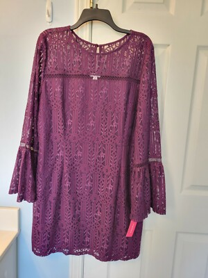 yellow mini dress lace Scalloped-Lace Long-Sleeve Mini Dress in Lemon Yellow - XS