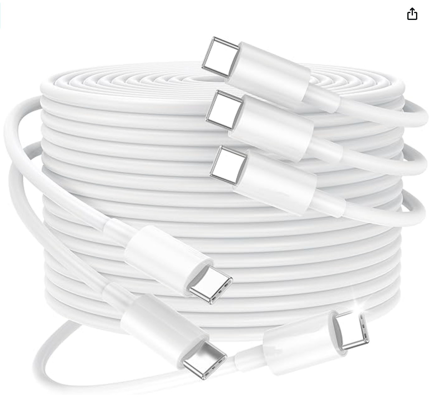 USBC to USBC Cable,iPhone 15 Charger Cord, [3Pack 6ft] 60W Type C Fast Charging-image